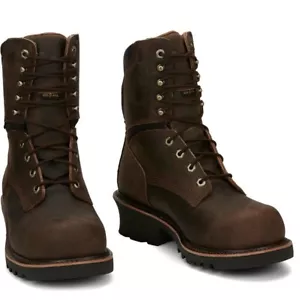 Chippewa Herren Sador 9" Wasserdicht Isoliert Comp Toe Holzfäller Arbeitsstiefel - Bild 1 von 9