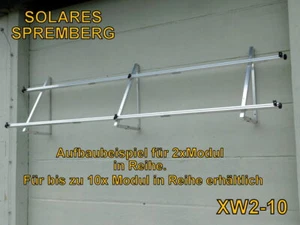 Mounting system facade XW 1-10+x modules in series flexible horizontal photovoltaics - Picture 1 of 24