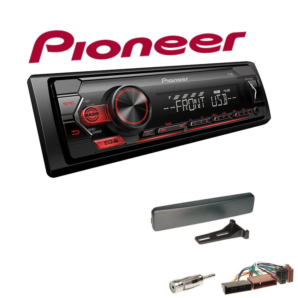 Pioneer 1-DIN Autoradio USB AUX Android Set für Jaguar S-Type bis 2002 silber