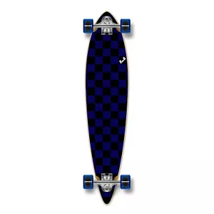 Yocaher Pintail Longboard Complete Checker Blue - Picture 1 of 4