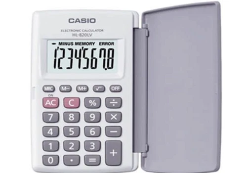 Casio HL-820LV-WT Portable Type Calculator HL820LV White Pocket Card-type