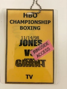 Roy Jones Jr. Otis Grant Ticket Press Pass Boxing Media Credential 11/14/98 - Picture 1 of 11