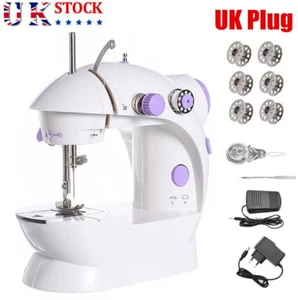 Electric Sewing Machine Portable Mini 12 Stitches 2 Speeds Foot Pedal LED Light - Picture 1 of 9