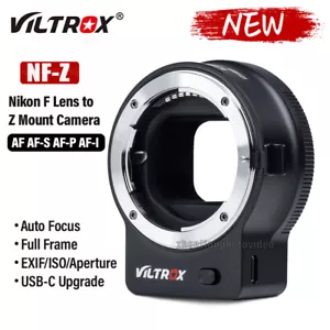 Viltrox NF-Z Auto Focus FTZ Lens Mount Adapter Nikon F Lens to Z Mount Cameras - Picture 1 of 8