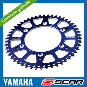 YAMAHA YZ 125 250 YZF 450 WRF YZFX 48 TEETH SCAR BLUE MUD ALUMINIUM CROWN - Picture 1 of 2