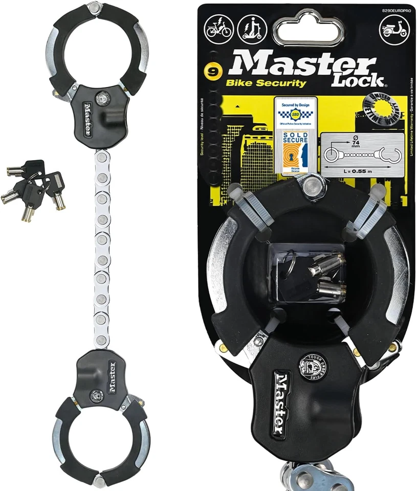 MASTER LOCK Police Approved Bike Lock & E-Scooter Lock *Free UK P&P* - Image 1 of 4