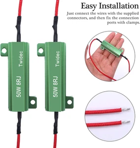 4 Piezas Resistencias de Carga LED de 50W 8Ohm para Fijar Bombilla LED Hyper Flash Señal de Giro - Imagen 1 de 7