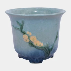 Roseville Wincraft Blue 1948 Vintage Pottery Ceramic Flower Pot Planter 257-6 - Picture 1 of 6