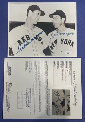 Joe DiMaggio & Ted Williams Signed 8x10 Photo Signed 8x10 Photo JSA COA ZZ40504 - Image 1 of 4