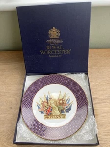 Royal Worcester "Britannia" Plate - Royal Mint 21 cm - Limited Edition of 500 - Picture 1 of 5