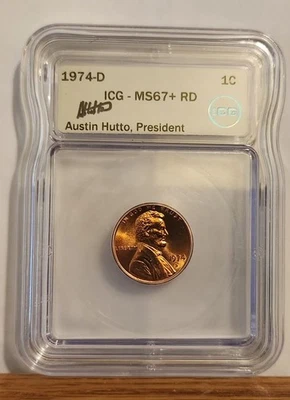 1974-D Lincoln Memorial Cent MS67+ PLUS RD ICG #2 - Image 1 of 4