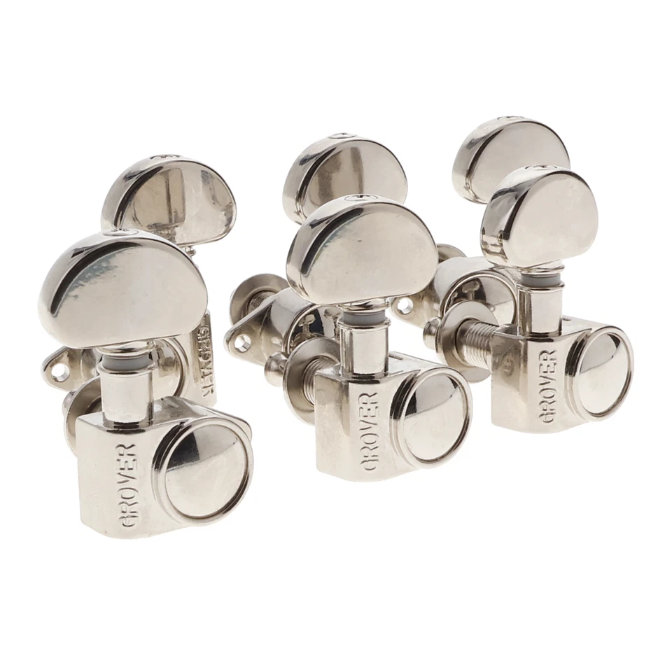 Grover Rotomatic Tuning Machines Chrome 3+3 Tuners As Is - Image 1 of 1