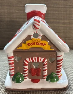 Wicks n Sticks Gingerbread House Toy Shop Candle Holder Ceramic Village - Picture 1 of 10