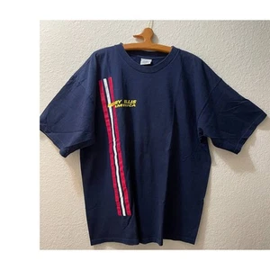 Camisa De Colección Para Hombre Perry Ellis America Algodón Pesado Azul Marino 3 Rayas XL - Imagen 1 de 5