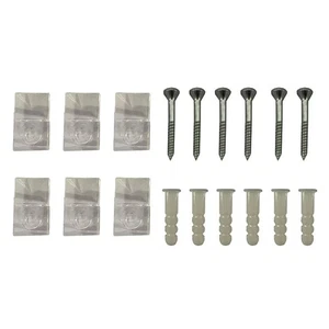 Mirror Mounting Clips 6 -Pack Plastic 1/8-in Clips - Picture 1 of 4