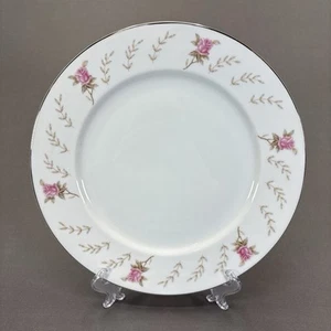 Sango Patricia Dinner Plate 10 1/4" Replacements Pink Roses Platinum Trim - Picture 1 of 8