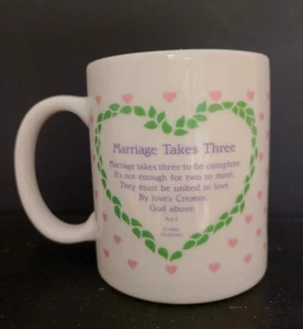 Tazza tazza caffè cacao Dickson Marriage Takes Three 1984 matrimonio cristiano  - Foto 1 di 8
