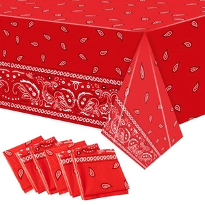 K1tpde 6PCS Bandana Party Tablecloths, Cholo Gangsta Theme Table Covers,Banda... - Picture 1 of 6