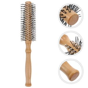 Haarkamm Holzgriff Rundhaarbürste Kopfhaut Massagekamm Hairstyling 23 cm - Bild 1 von 12