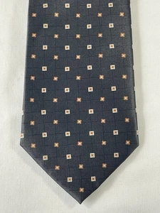 Marks & Spencer silk tie - retro pattern black/bronze - Picture 1 of 4