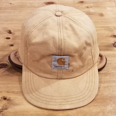 Sombrero Carhartt Vintage Talla L Marrón Invierno Oreja Solapa Lona Aislada Años 80 90 EE. UU. Foto 1 de 4