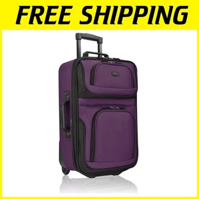 Elegant Purple 20" Softside Carry On Luggage Set - Image 1 of 4