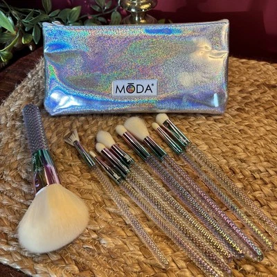 New MODA Mythical Pro Makeup Brushes Iridescent 9 Brush Set - Image 1 of 4
