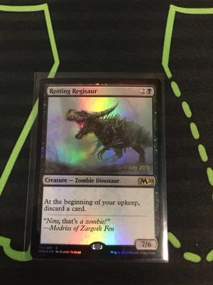 MTG Magic The Gathering Rotting Regisaur Foil Prerelease Promo Zombie Dino - Image 1 of 2