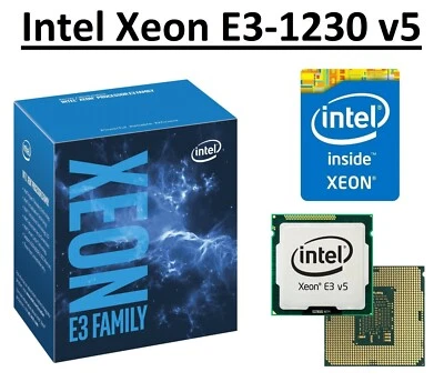 Intel Xeon E3-1230 v5 SR2LE 3.4 - 3.8 GHz, 8 MB, 4 Core, Socket LGA1151, 80W CPU - Image 1 of 4