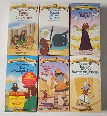 6 Sealed VHS The Beginners Bible David And Goliath, Easter, The Prodigal Son  - Image 1 of 4