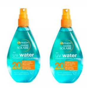 2x Garnier Ambre Solaire UV Acqua SPF 20 UVA/UVB Protezione Solare Spray Invisibile - Foto 1 di 1
