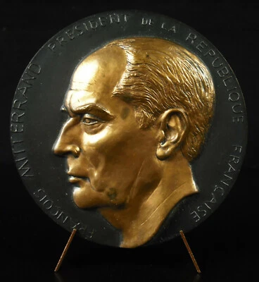 Médaille François Mitterrand Scarpa 1988 Ici et maintenant 80 mm 337 g medal - Photo 1/4