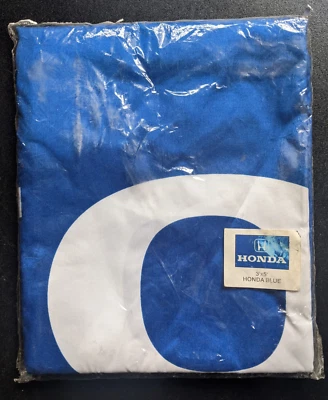 NEW LARGE 3 x 5"  HONDA H BLUE WHITE FLAG BANNER MAN CAVE GARAGE BAR - Изображение 1 из 3