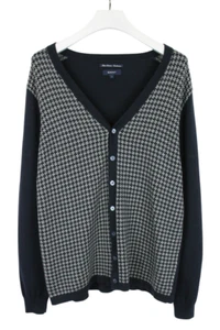 Gant Pima Cotton Cashmere Pullover Herren Groß Blau Hundezahn Muster Strickjacke - Bild 1 von 9