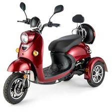 Scooter elettrico 3 ruote Disabili Anziani 25km/h 650W Retro VELECO ZT63 ROSSO
