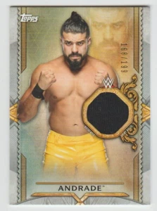 ANDRADE 2020 Topps WWE Road To Wrestlemania WORN SHIRT RELIC #SR-AD SP #168/199 - Picture 1 of 2