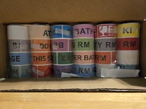 NEW 1440 Count Moving Permanent Labels 24 Color Coding Rolls Boxes To Sticker - Picture 1 of 15