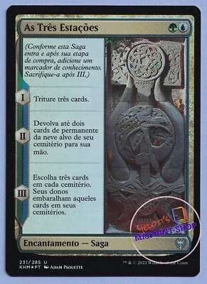 The Three Seasons Portuguese FOIL Mtg MISPRINT. Rules text error - Imagen 1 de 4
