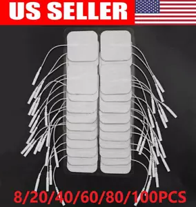 40 TENS Electrode Pads EMS Replacement Unit 7000 3000 2x2 Muscle Stimulator BULK - Picture 1 of 11