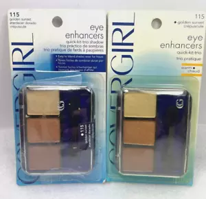 (2) COVERGIRL Eye Enhancers Quick Kit Trio Eyeshadow- #115 Golden Sunset **RARE - Picture 1 of 6