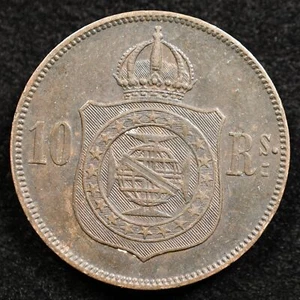 Brazil 10 Reis 1869, Coin, Inv#E663 - Picture 1 of 2
