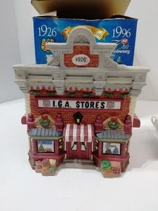 Vtg. 70 Th Anniversary I G A Store Front Holiday Village Illuminated Rare - Picture 1 of 14