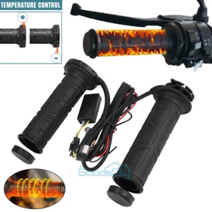 Universal Hot Hand Grip Electric Heated Grips Handlebar Warmer Motorcycle ATV - Picture 1 of 14