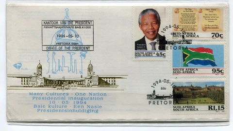 Nelson Mandela Presidential Inauguration 1994 FDC with Rare Printing Error Cover
