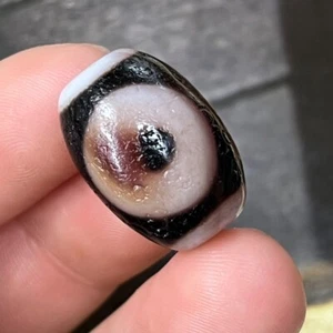Wonderful Tibetan Agate Dzi *heaven and earth* Amulet Bead Pendant zx - Picture 1 of 8
