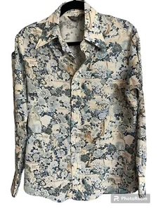 Playboy VARGAS Collage Shirt 70s Men’s Chemise Et Cie Blue Button Up Disco - Picture 1 of 22