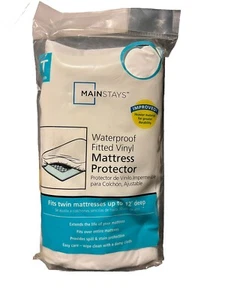 Mainstays TWIN Waterproof Fitted Mattress Protector - Picture 1 of 2
