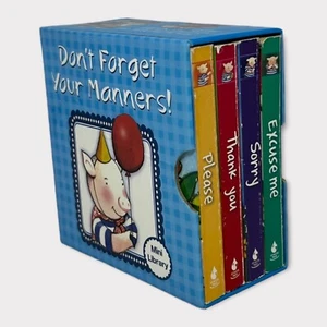Don't Forget Your Manners! Mini Library Complete 4x Board Book Set - 2010 - Picture 1 of 12