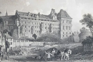 19th C Engraving France Chateau of Blois by J Carter King Louis XII Francis I - Picture 1 of 5