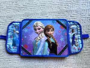 Disney FROZEN  Elsa & Anna Folding TV Tray ORGANIZER Side Pockets - Picture 1 of 5